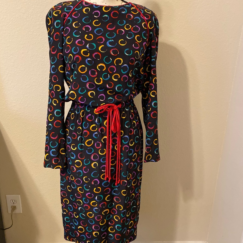 Vintage Silk multicolor dress.